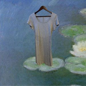 Soft Surroundings  Tali dress, midi length, heather gray